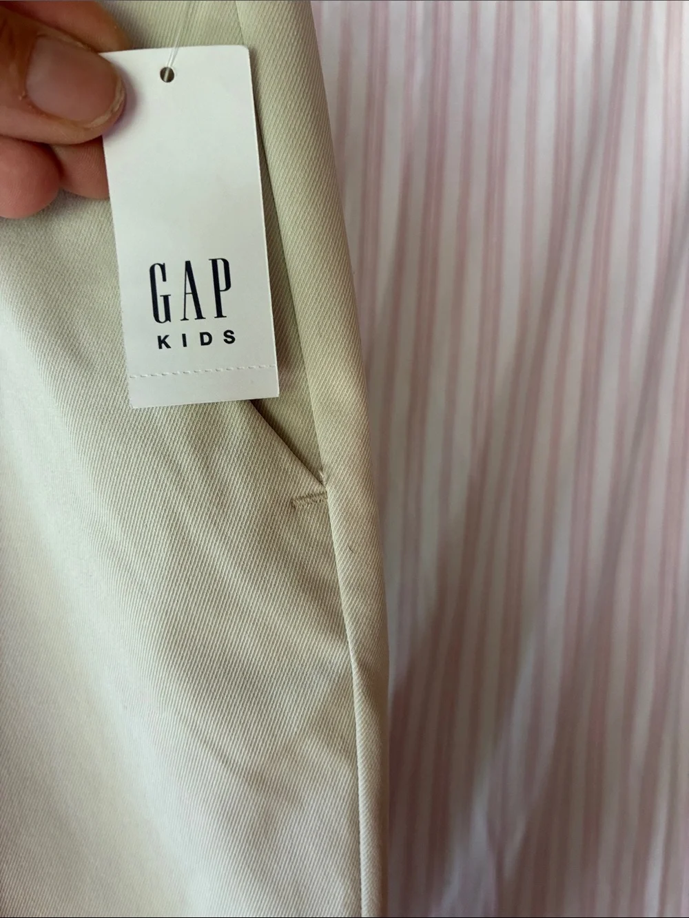 GAP Boys Cream Straight-Leg Chino Pants NWT